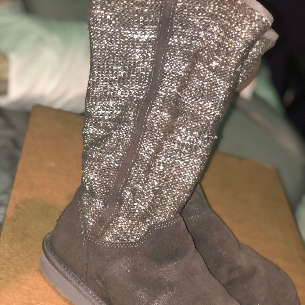 Gray UGGS with sequins